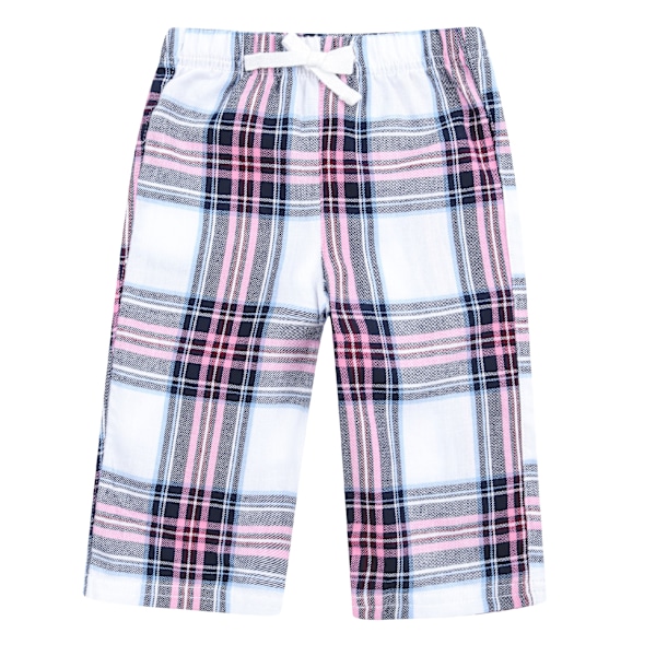 Larkwood Babies Tartan Lounge Byxor 12-18 Månader Vit/Rosa White/Pink Check 12-18 Months