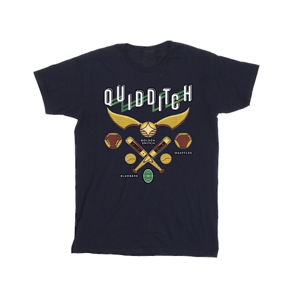 Harry Potter Quidditch Bludgers Quaffles T-shirt för pojkar 7-8 år Navy Blue 7-8 Years