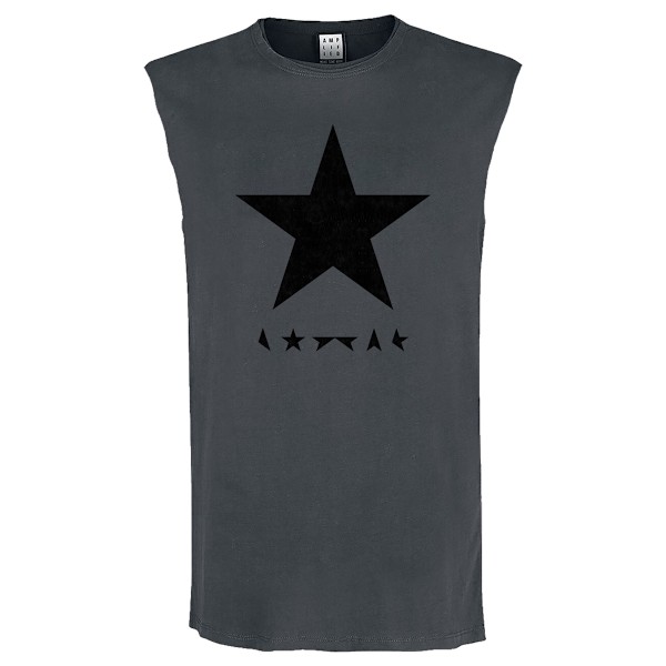 Amplified Unisex Vuxen Svart Star David Bowie Tank Top L Charco Charcoal L