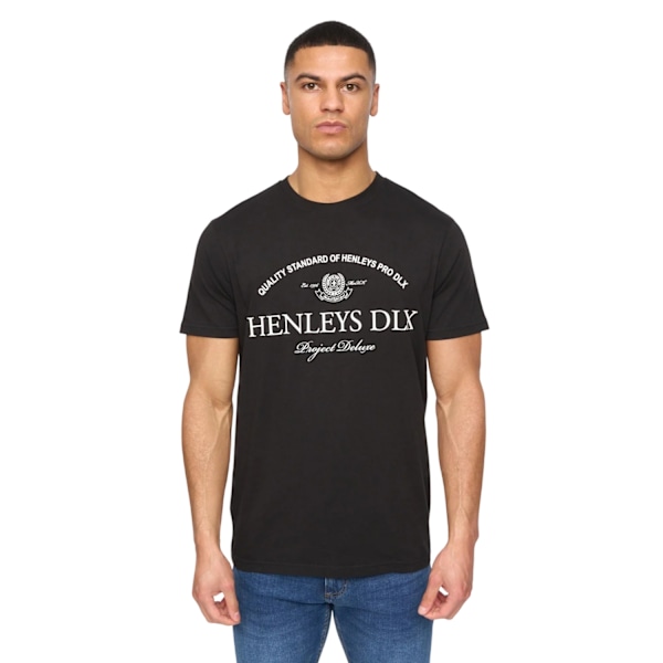 Henleys Herr Henclose Bomulls T-shirt M Svart Black M
