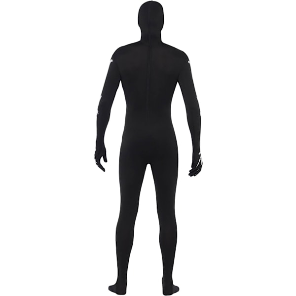 Smiffys Unisex Vuxen Skelett Kostym Kroppsstrumpa S Svart/Vit Black/White S