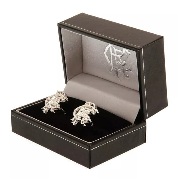 Rangers FC Silver Painted Manschettknappar One Size Silver Silver One Size