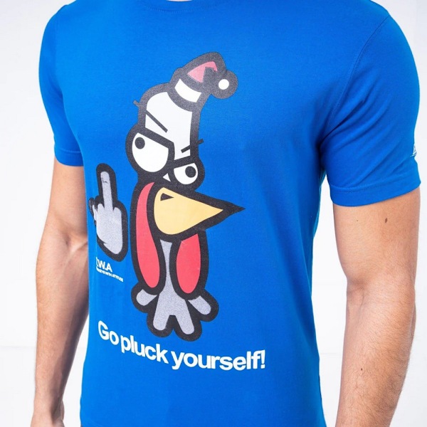 Xplicit Mens Bad Turkey Christmas T-Shirt M Deep Azure Deep Azure M