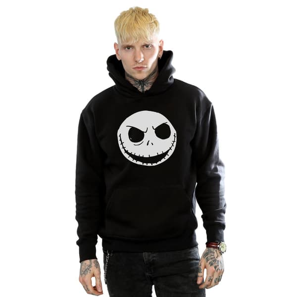 Nightmare Before Christmas Herr Jack Skellington Ansikte Bomullströja Black S