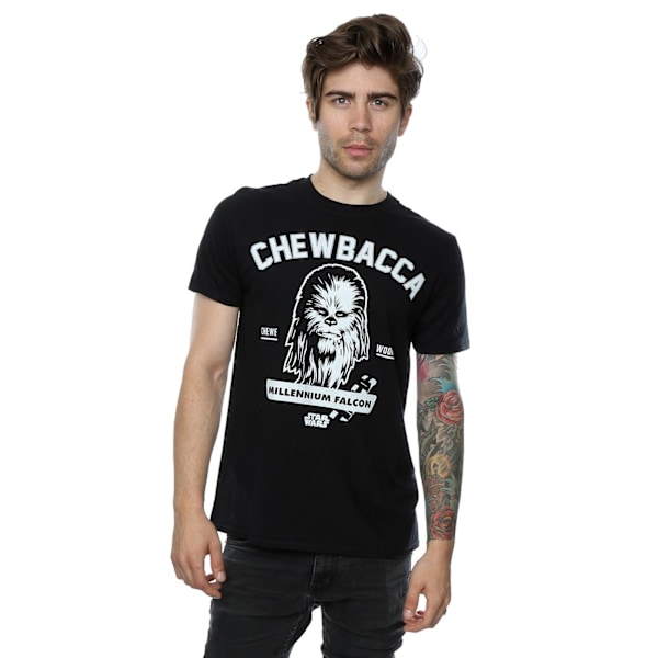 Star Wars Mens Collegiate Chewbacca Heather T-Shirt L Svart Black L