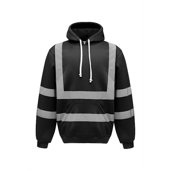 Yoko herr Hög synlighet Pull-Over Hoodie L Svart Black L