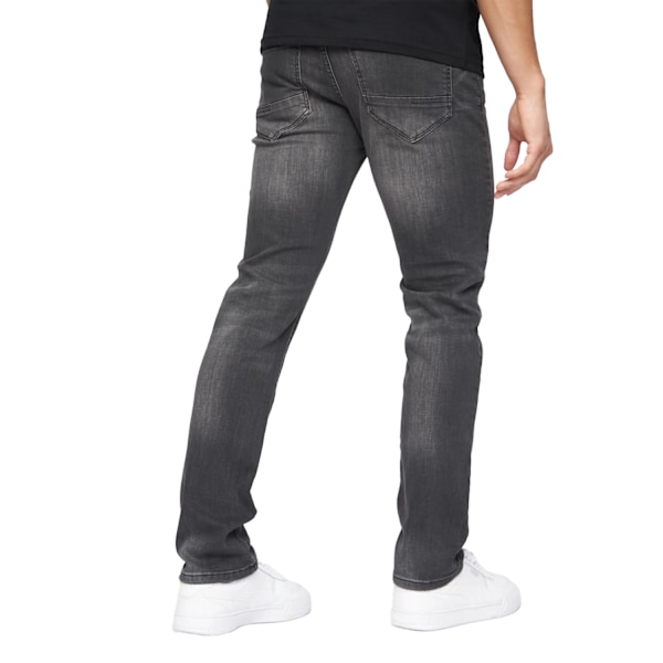 Crosshatch Herr Svelte Stretch Jeans 38R Tvättad Grå Washed Grey 38R