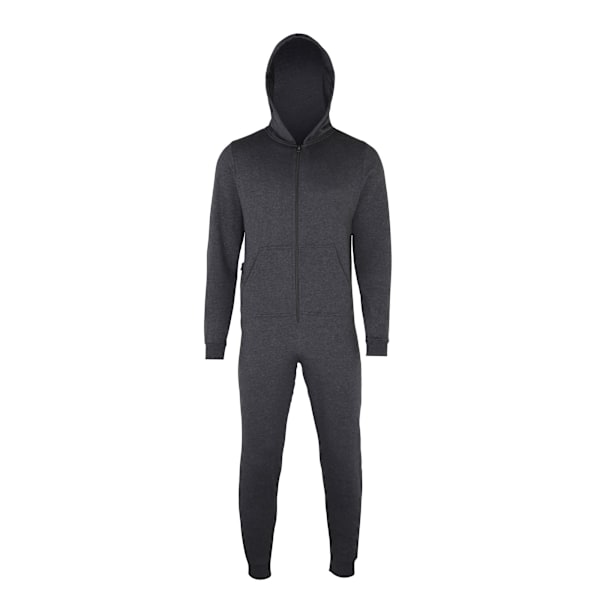 Comfy Co Barn Unisex Enfärgad All In One / Onesie 3-4 År C Charcoal 3-4 Years