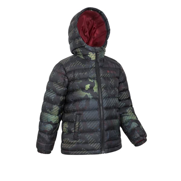 Mountain Warehouse Barn/Barn Säsonger Mönstrad Vadderad Jacka Jet Black 9-10 Years