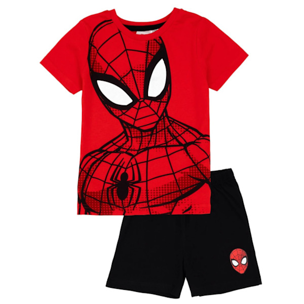 Spider-Man Boys Close Up Pyjamas Set 2-3 år Svart/Röd Black/Red 2-3 Years