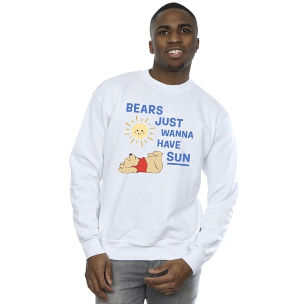 Disney Winnie The Pooh Bears Just Wanna Have Sun Sweatshirt för män White M