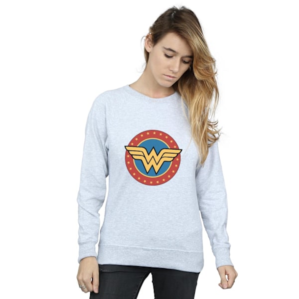 Wonder Woman Dam/Kvinnor Logo Heather Sweatshirt M Heather Grå Heather Grey M