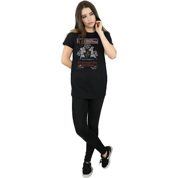 101 Dalmatiner Dam/Dam Poster Bomull Boyfriend T-Shirt S Black S