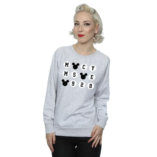 Disney Dam/Kvinnor Mickey Mouse 1928 Cirklar Sweatshirt S Hea Heather Grey S