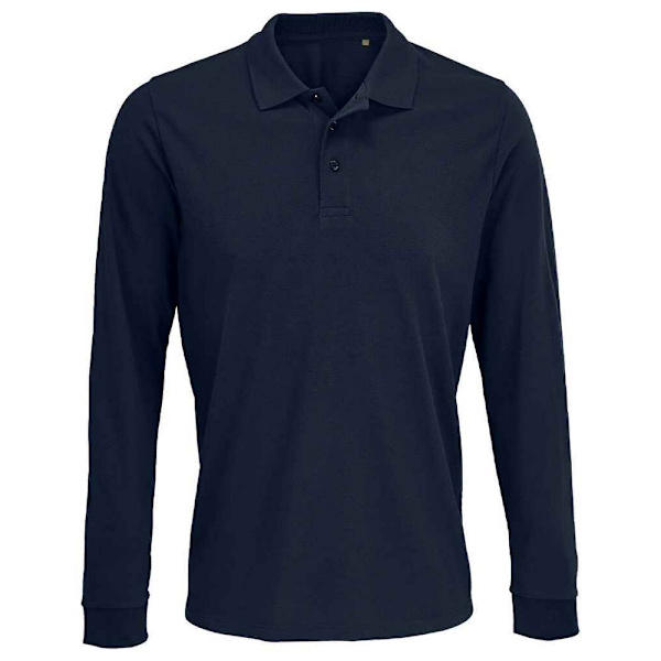 SOLS Unisex Adult Prime Pique Långärmad Polotröja 3XL Fransk Marinblå French Navy 3XL