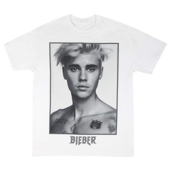 Justin Bieber Dam/Dam Tyvärr bomull T-shirt XXL Vit White XXL