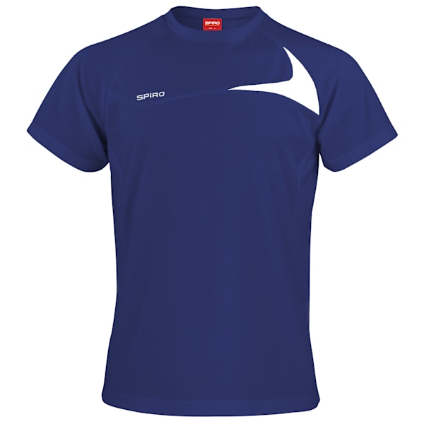 Spiro Mens Sports Dash Performance Training Shirt M Navy/White Navy/White M