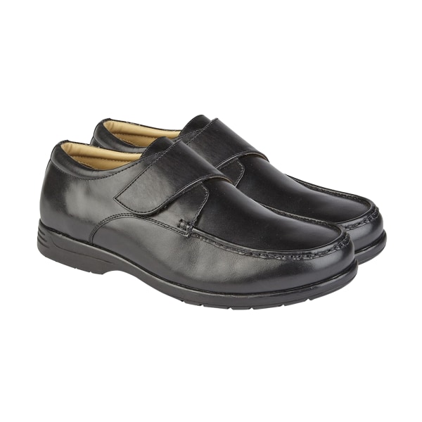 Roamers herr XXX extra bred touch-fastening casual sko Black 7 UK