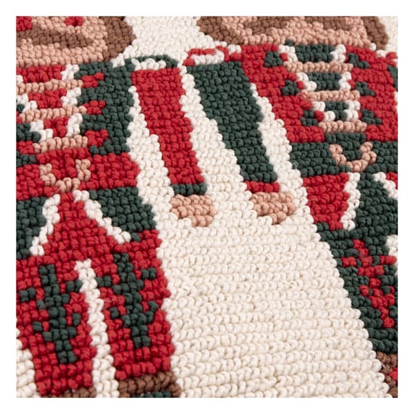 Furn Tufted Nötknäppare Jul Kuddfodral 45cm x 45cm Vit White/Multicoloured 45cm x 45cm
