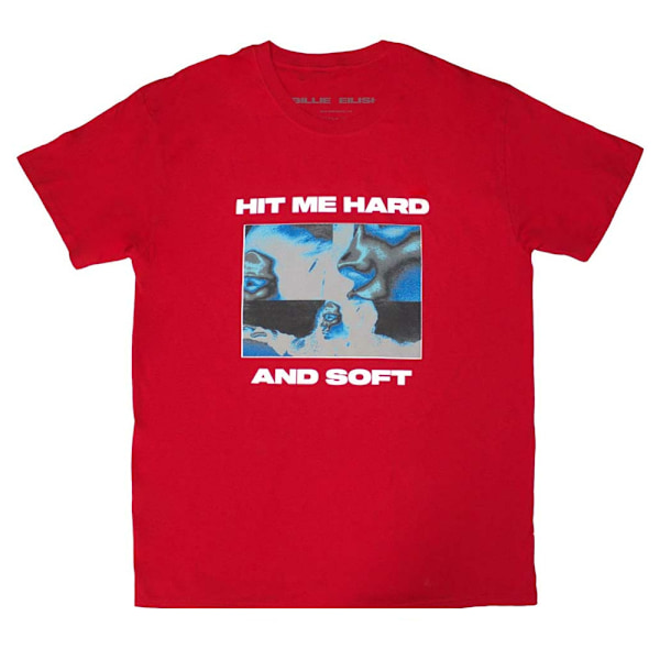 Billie Eilish Unisex Vuxen Hit Me Hard And Soft Negativ T-shirt Red S