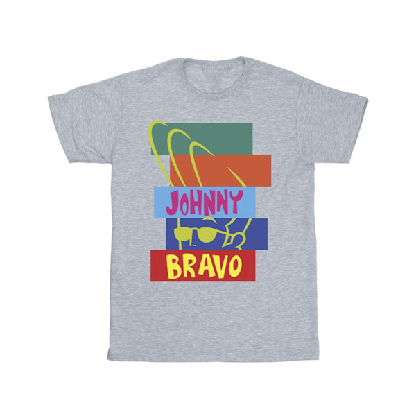 Johnny Bravo Herr Pop Art Rektangulär T-shirt 4XL Sports Grey Sports Grey 4XL