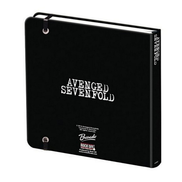 Avenged Sevenfold Death Bat Logo Anteckningsbok En Storlek Svart/Vit Black/White One Size