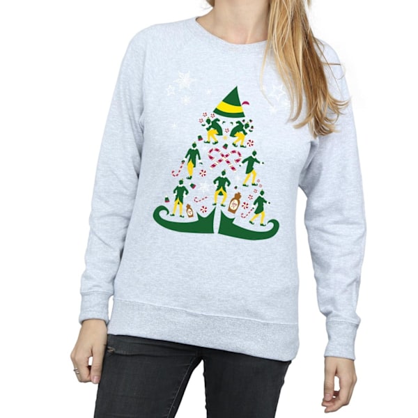 Elf Dam/Damer Julgran Sweatshirt M Sports Grey Sports Grey M