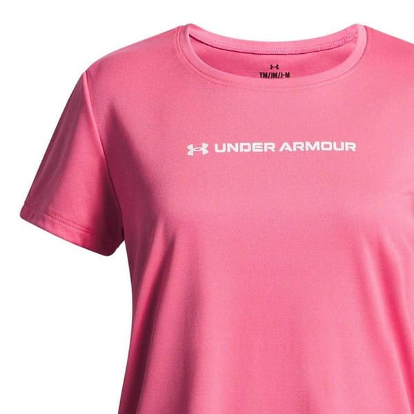 Under Armour Barn/Kids Tech Wordmark Performance T-shirt 7 Pink 7-8 Years