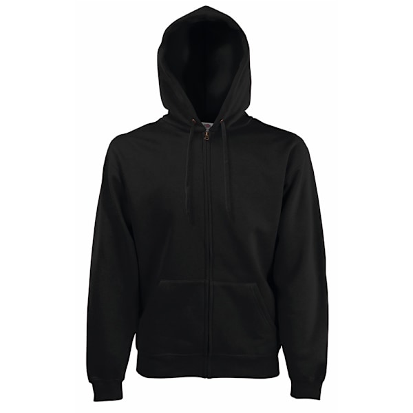 Fruit Of The Loom Herr Zip Genom Huvtröja / Hoodie 2 Black 2XL