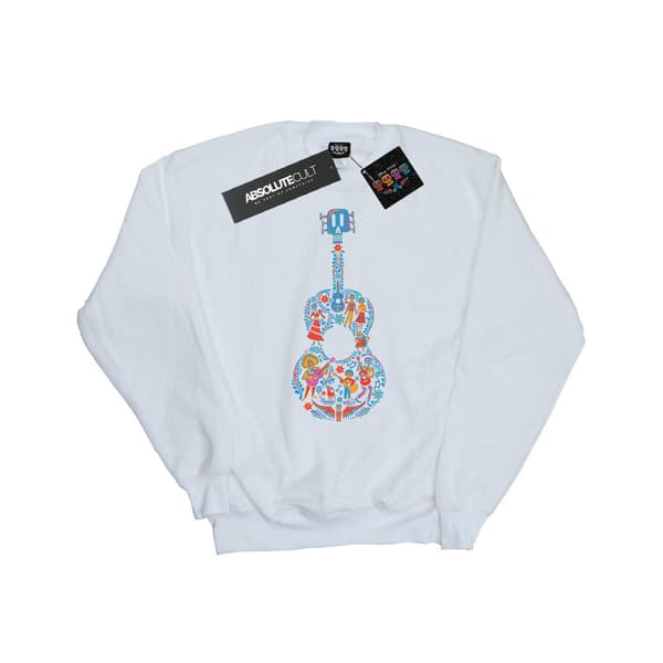 Disney Dam/Dam Coco Gitarr Mönster Tröja XL Vit White XL