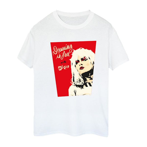 Blondie Dam/Damer Drömmer Är Bomull Pojkvän T-shirt White L