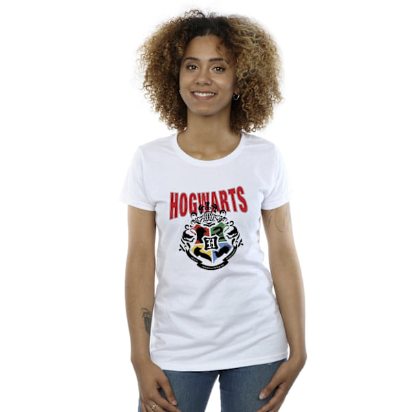 Harry Potter Dam/Kvinnor Hogwarts Emblem Bomull T-shirt XXL W White XXL