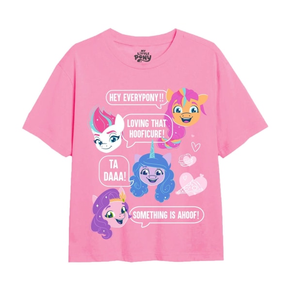 My Little Pony Girls Texting Ponies T-Shirt 5-6 år Ljus Rosa Light Pink 5-6 Years