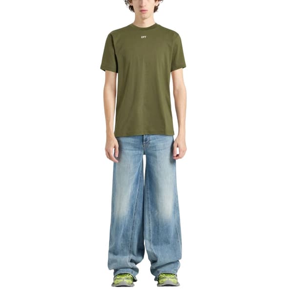 Off White Herr Off Stamp T-shirt i bomull S Vit/Moss White/Moss S
