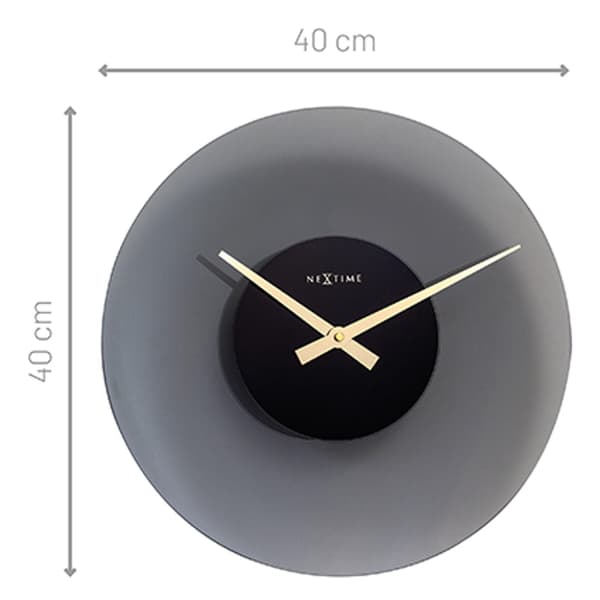 Nextime Glasväggklocka One Size Grå Grey One Size