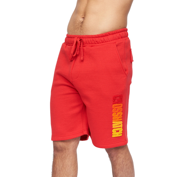 Crosshatch herrshorts i flockad XL röd Red XL