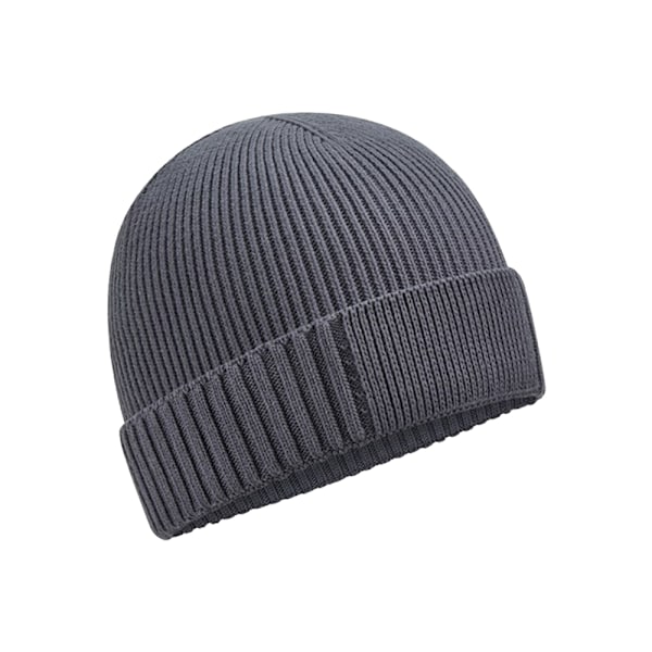 Beechfield Unisex Vuxen Ekologisk Bomull Engineered Patch Beanie Graphite Grey One Size