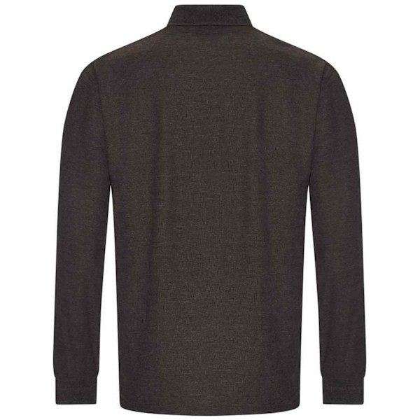 PRO RTX Herr Pro Piqué Långärmad Poloskjorta 4XL Charcoal Charcoal 4XL