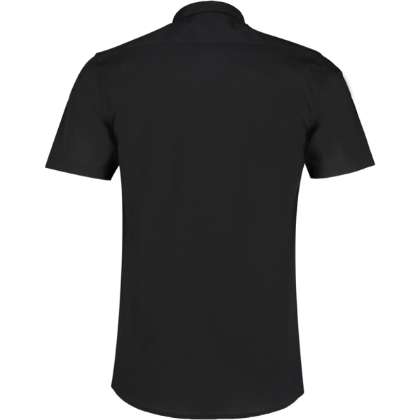 Kustom Kit Herr Kortärmad Skräddarsydd Poplin Shirt 19,5 Svart Black 19.5