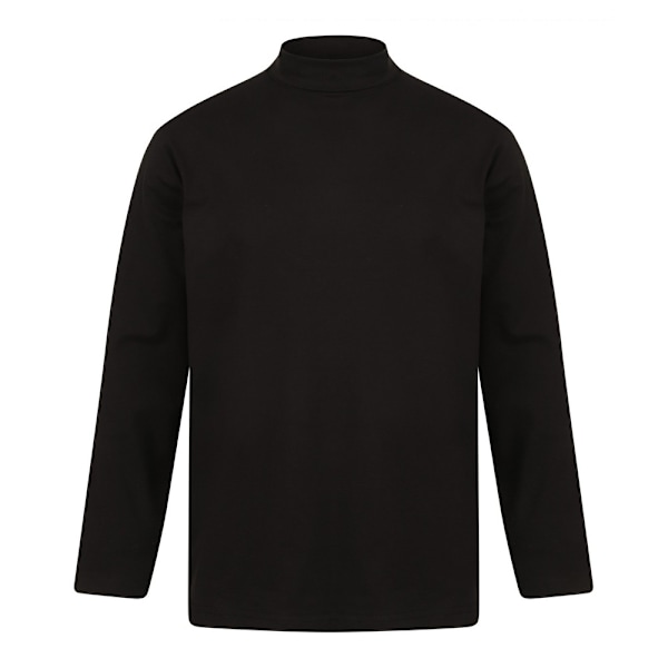 Henbury Herr Roll Neck Långärmad Topp M Svart Black M