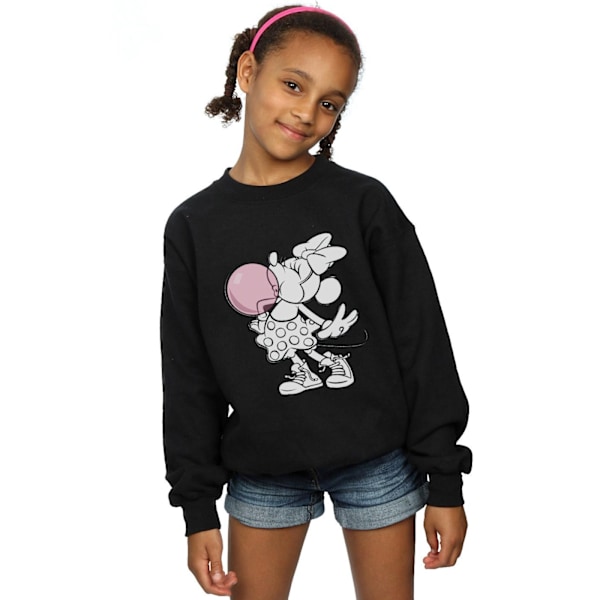 Disney Girls Minnie Mouse Gum Bubble Sweatshirt 12-13 år Svart Black 12-13 Years