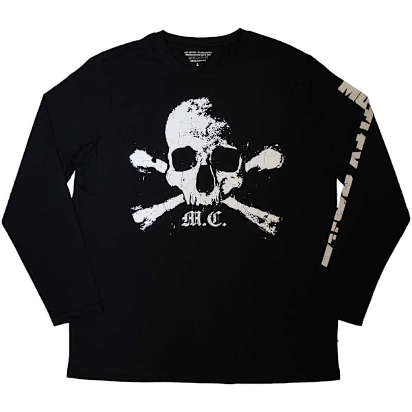 Motley Crue Unisex Vuxen Orbit Skull Sleeve Print Långärmad Black M