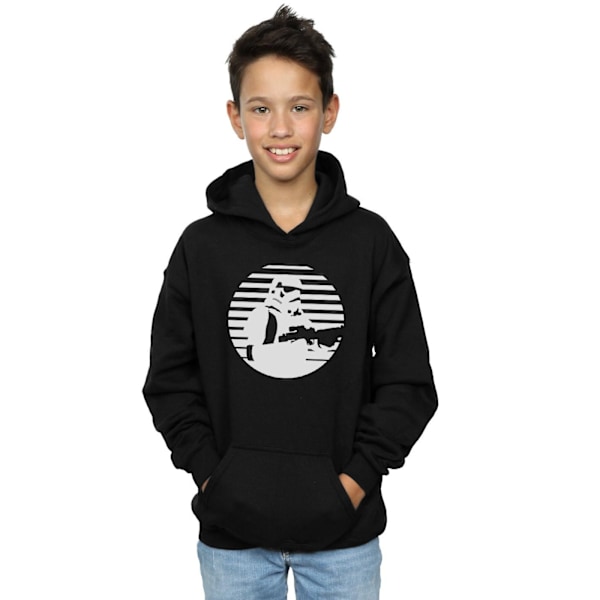 Star Wars Stormtrooper Stripes Hoodie för pojkar 7-8 år Svart Black 7-8 Years