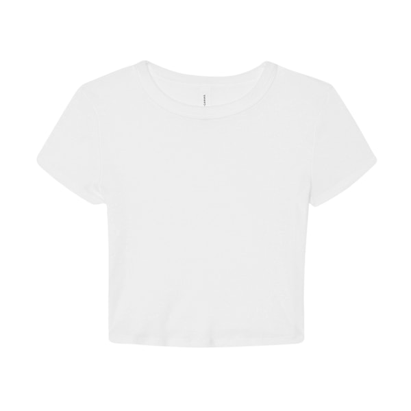 Bella + Canvas Dam/Dam Micro-Rib Cropped T-Shirt XL Vit White XL