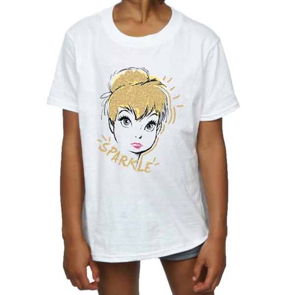 Tinkerbell Girls Sparkle Cotton T-Shirt 12-13 år Vit White 12-13 Years