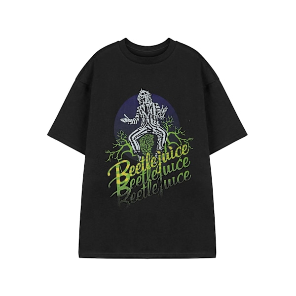 Beetlejuice Unisex Vuxen Fade Logotyp Kortärmad T-shirt S Svart Black S