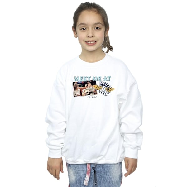 Friends Girls Meet Me At Central Perk Sweatshirt 3-4 År Vit White 3-4 Years