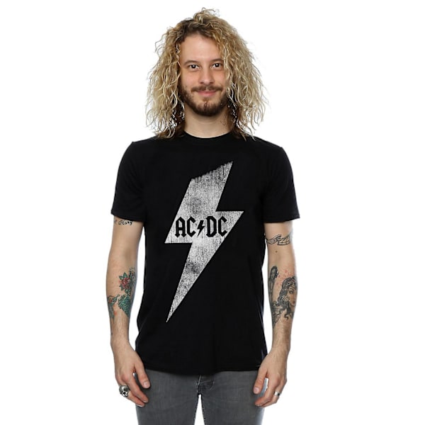 AC/DC Herr Blixt Bult Bomull T-shirt M Svart Black M