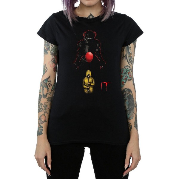 It Womens/Ladies Pennywise Shadow Bomull T-shirt S Svart Black S