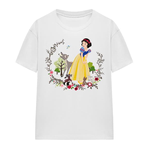 Snövit Dam/Flickor Skogsvänner T-Shirt M Vit White M